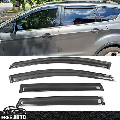#ad Fits 13 19 Ford Escape Acrylic Window Visor Rain Sun Deflector Guard 4PCS Set