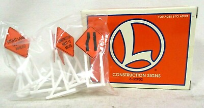 #ad Lionel 6 32902 Construction Signs Model Railway Train Layout Accessories Hobby