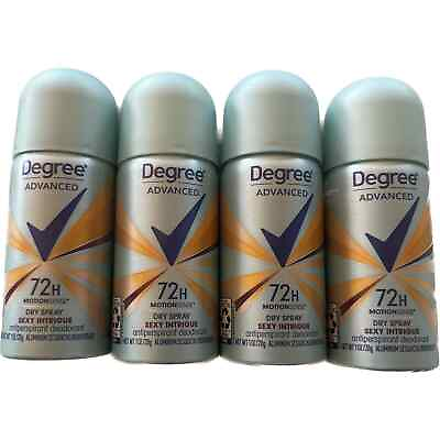 #ad 4 Ea Degree Motion Sense Dry Spray 72 Hr Deodorant Sexy Intrigue 1oz