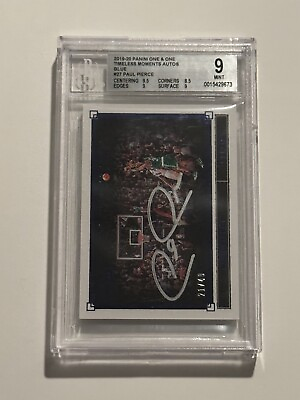 #ad 2019 20 One and One PAUL PIERCE Timeless Moments AUTO # 49 BGS 9