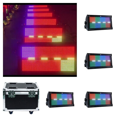 #ad 4X1000W LED panel strobe light Blinder Stage DJ Strobeflash atomic lightcase