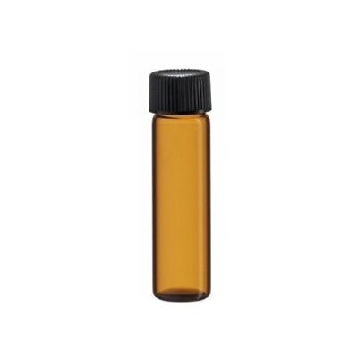 #ad 2 Dram Amber Glass Vial with Screw Cap Pack of 144