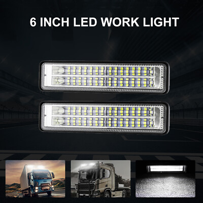 #ad #ad 2x 6inch 84W LED Work Light Bar Flood Fog Lamp Offroad Driving Truck SUV ATV 4WD