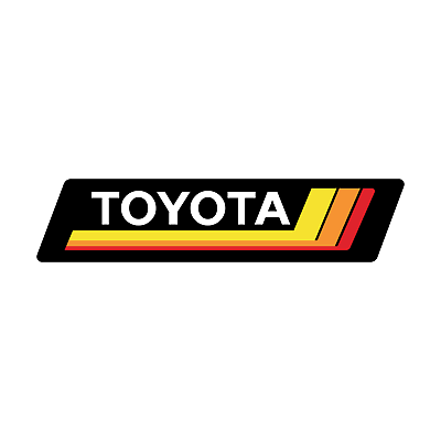 #ad TOYOTA Sticker Fits Retro Tacoma 4Runner Land Cruiser FJ Rav4 Set of 2