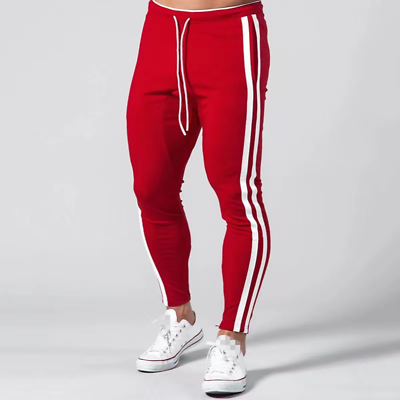 #ad Men Sweatpants Skinny Gym Workout Joggers Pants Slim Fit Sports Trousers Bottoms