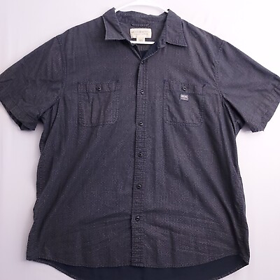 #ad Ralph Lauren Shirt Men 2XL XXL Denim Supply Blue Gray Short Sleeve Button Up