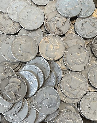 #ad Franklin Half Dollars 90% Silver Circulated Choose How Many FREE SHIPPING