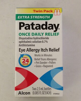 #ad *NEW* Pataday Once Daily Relief Extra Strength Eye Drops twin pack 7 2024