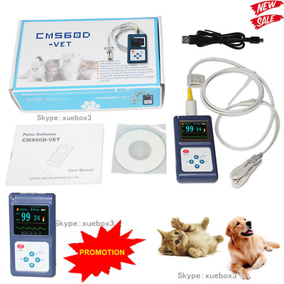 #ad #ad Veterinary pulse oximeter Handheld SPO2 Pr monitor ear Tongue Probe Software