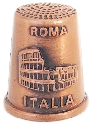 #ad New souvenir Italy thimble Rome metal Colosseum St.Peter#x27;s Basilica Roman. red