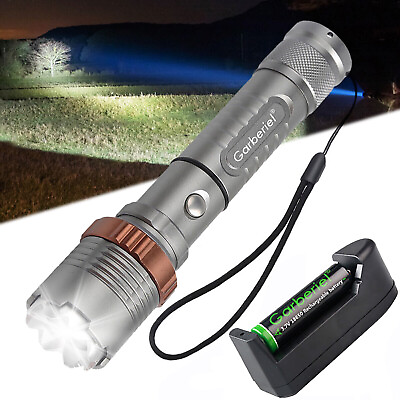#ad 990000LM Super Bright Tactical Police LED Flashlight Rechargeable Torch Lamp