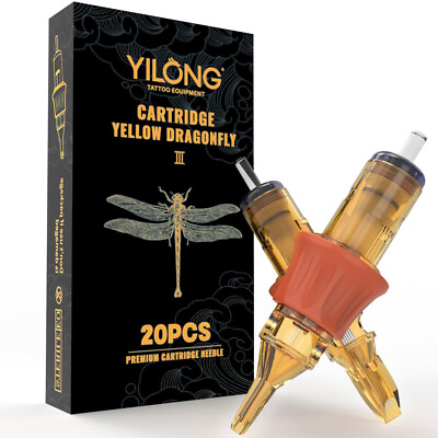 #ad YILONG 20pcs Tattoo Cartridge Needles Disposable Round Liner Shader Magnum