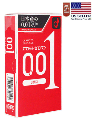 #ad OKAMOTO ZERO ONE 001 Ultra thin Condom 3pcs Made In Japan US seller