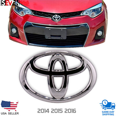 #ad 🔥🔥14 16 NEW TOYOTA COROLLA 🔥🔥 EMBLEM CHROME FRONT GRILLE 2014 2015 2016 logo