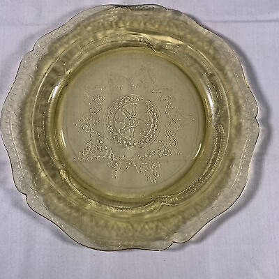 #ad #ad Two 2 Vintage Federal Amber Depression Glass Patrician Spoke 11quot; Dinner Plates