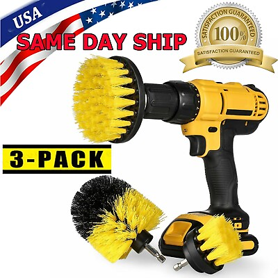 #ad #ad Drill Brush Set Power Scrubber Drill Attachments For Carpet Tile Grout Cleaning