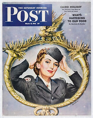 #ad ROCKWELL FREEDOM FROM FEAR MARCH 13 1943 SATURDAY EVENING POST FUL MAG MINT M432