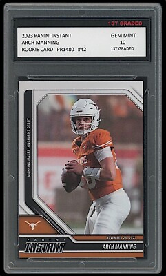 #ad Arch Manning 2023 Panini Instant 1st Graded 10 NCAA College Rookie Card RC Texas