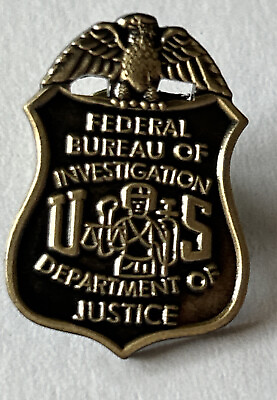 #ad FBI Federal Bureau of Investigation Badge Lapel Pin