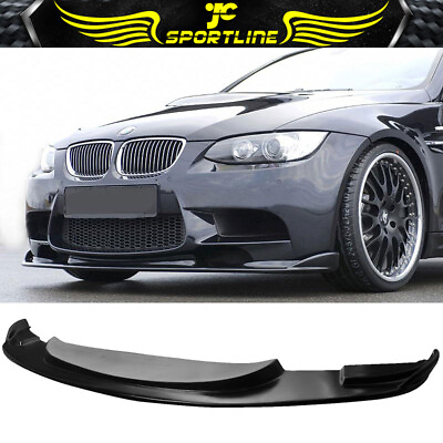 #ad Fits 08 13 BMW E90 E92 E93 M3 PU Black H Style Front Bumper Lip Splitter