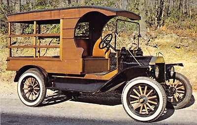 #ad 1926 Ford Model T Depot Hack Truck Roaring 20 Auto postcard K1