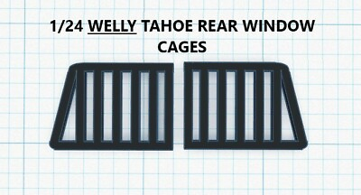 #ad 1 24 WELLY TAHOE REAR WINDOW CAGES POLICE LED DIORAMA CUSTOM