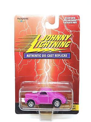 #ad Johnny Lightning Red Card Series Pink 1941 Willys Coupe 1999 NEW