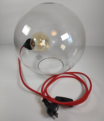 #ad Freedom Clear Glass Globe Lamp With Vintage Style Bulb Rakumba Modern