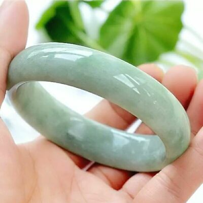 #ad Genuine Natural Green Jadeite Jade Gemstone Bangle Bracelet 56 64mm Jewelry AAA