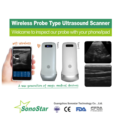 #ad Free Suitcase Wireless Ultrasound Probe Scanner Portable Machine WIFI Ultrasound