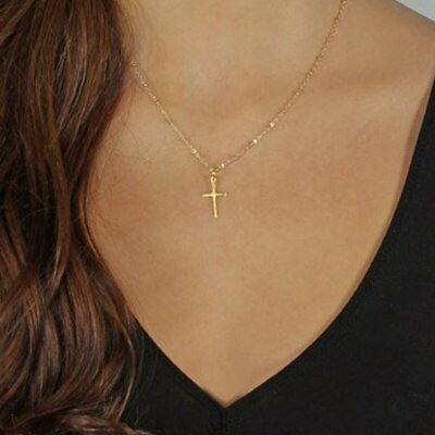 #ad Summer Women Chain Necklace Female Jewelry Golden Cross Accessories Jewelry Gift