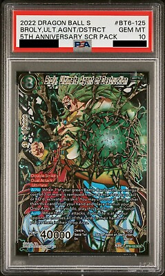 #ad 2022 DBS Broly Ultimate Agent of Destruction BT6 125 5th Anni SCR Pack PSA 10
