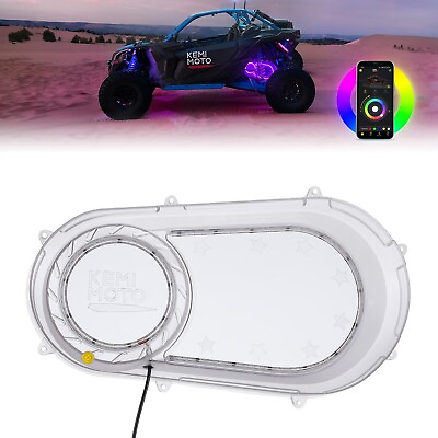 #ad 2207124 Clear Outer Clutch Cover w RGB Lights for Polaris RZR XP 1000 4 Ranger