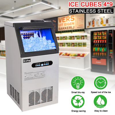 #ad 110lb Commercial Ice Maker Stainless Steel Bar Restaurant Service Machine ZOKOP