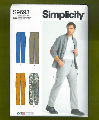 #ad #ad Men#x27;s Cargo Pants Sewing Pattern 4 Variations Sizes 34 42 Simplicity 9693