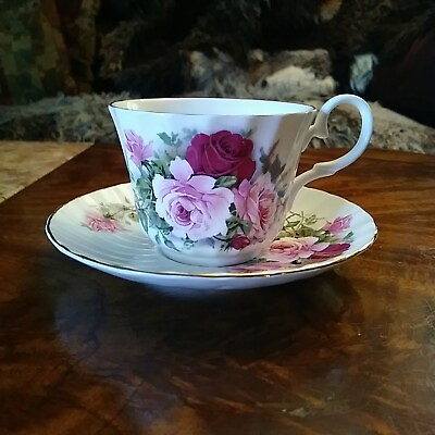#ad #ad Regency English bona china Teacup amp; Saucer with colorful Roses