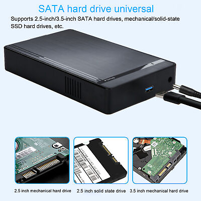 #ad 1 Set 2.5 3.5 Inch Hdd Enclosure High performance Chip Fast Reading Usb3.0