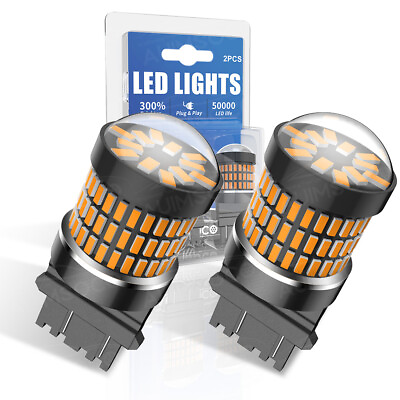 #ad 2*LED Turn Signal Light Bulbs 3157 Amber for Ram Dakota 1996 2011 Canbus Ready