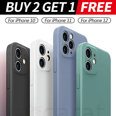 #ad For iPhone 15 14 13 12 11 Pro Max XS XR X 8 7 SE Silicone Case Camera Lens Cover