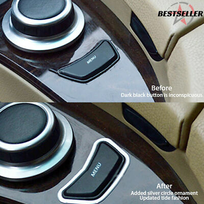 #ad Sale Alloy Center Console MENU Button Frame Trim for BMW X5 E70 X6 E71 2008 2009