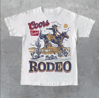 #ad Coors Rodeo 90s Cowboy T Shirt Vintage Western Shirt Retro Coors Shirt