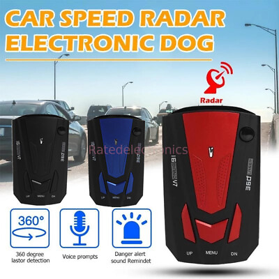 #ad 2021 Car Anti Police Speeding Radar Detector Voice Alert 16 Band 360° GPS Camer