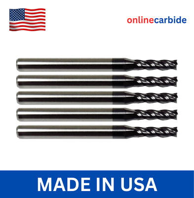 #ad 5 PCS 3 64quot; 4 FLUTE CARBIDE END MILL TiALN COATED