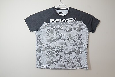 #ad Ecko Unltd Mens 4X Large Tshirt Gray 4XL Short Sleeve 4X Black Stretch