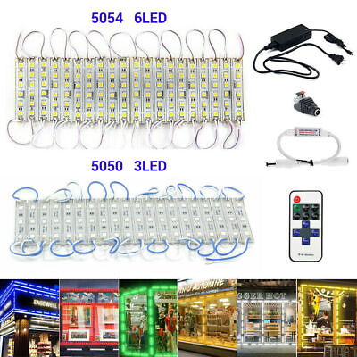 #ad 5050 5054 SMD 3 6 LED Module Light For Store Front Window Sign LampRemotePower
