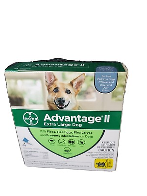 #ad Advantage II 100% Genuine Epa. Approved for Dogs Over 55 lbs. 4 doses