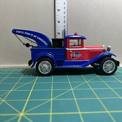 #ad liberty truck bank w key 1929 Car quest Model A Wrecker Die Cast