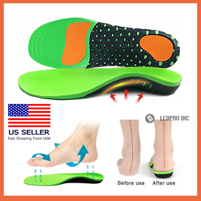 #ad Orthotic Shoe Insoles Insert 1Pair Flat Feet High Arch Support Plantar Fasciitis