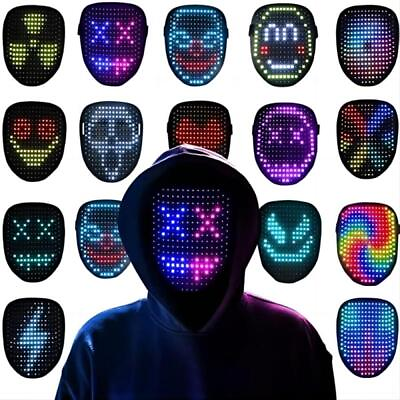 #ad LED Luminous Mask Bluetooth APP Control Light Up Mask RGB Programmable Face Mask
