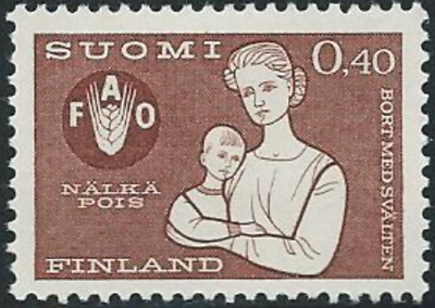 #ad Finland #Mi569 MNH 1963 Freedom Hunger 416